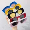 Солнцезащитные очки 2021 Insta Beauty for Women и Men Square прямоугольник Два цветных дамы солнечные очки8209792