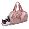 Su geçirmez seyahat çantaları açık renkli moda uygun büyük kapasiteli seyahat çantası bagaj depolama fitness çanta gümüş pembe serin çanta
