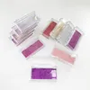 Пустые прозрачные акриловые ящики пользовательские частные этикетки упаковки с чистым лотком красочные фоновой бумаги для норковых ресниц