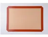 Grand tapis de silicone antiadhésif rouge carré de qualité alimentaire plaques de cuisson antiadhésives taille 8,5 "X 11,5" SN5055