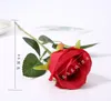 Sztuczne róże Kwiaty Pojedyncze łodygi Flanel Rose Realistyczne na Walentynki Wedding Bridal Dekoracje Dom Dekoracje Ogrodowe RRD12818