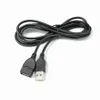 Partihandel svart 3M längdkontrollförlängningskabel för PS Mini Classic USB -förlängningskablar sladd