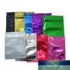 100Pcs 7.5x10cm Reusable Aluminum Foil Zip Lock Package Bag Candy Snack Mylar Foil Heat Seal Zipper Storage Bag