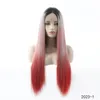 26 polegadas sintéticas lacfront peruca simulação cabelo humano perucas dianteiras mix 3 cores Perruques 1999-2