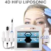 Mais recente 3D 4D hifu liposonic contorno corporal máquina facial levantamento da pele redução de gordura vaginal apertar spa equipamento de beleza com CE