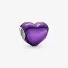 100 925 Sterling Silver Metallic Purple Heart Charms تناسب السحر الأوروبي الأصلي سوار الأزياء للنساء إشراك الزفاف مجلة 646355