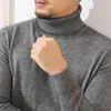 Kashmirtröja män ankomst män tröja långärmad smal fit turtleneck pullover män 201224