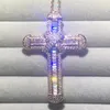 Luxuriöse 18-Karat-Roségold-Halskette mit exquisitem Bibel-Jesus-Kreuz-Anhänger für Damen und Herren, Kruzifix-Charm, simulierter Diamant-Schmuck. Drei Stile
