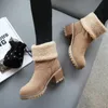 Zimowe Ciepłe kostki Snow Booties Martin Australia Boot Lady Buty Kowbojskie Botki Chaussons Buty Kobiety Duży Rozmiar 35-33 Z OPP Torba