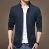 Chaqueta casual de los hombres de primavera Moda Herramientas Algodón Lavado Slim Fit Arroz Abrigo blanco Ropa de marca masculina 201127