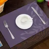 Topfinel uppsättning av 4 pvc placemat för bordmatta kudde dryck vin kustar bambu placemats matbord plats mat kök bord linne t200703