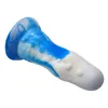 Nexy Dildos Anal Jouets Porcelaine Bleu et Blanc Porcelaine Liquide Silicone Fake Penis Grand plug cour arrière pour hommes Femmes 0225