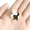 Häxa katter Emalj Pins Taichi Yin Yang Badges Broscher Lapel Pin Klädväska Punk Gothic Animal Smycken Gåvor för vänner