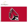 NCAA Ball State Cardinals-Flagge, 3 x 5 Fuß (90 x 150 cm), Polyester-Flagge, Banner-Dekoration, fliegende Hausgarten-Flagge, festliche Geschenke