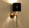 Современная черная стена Sconce светодиодная лампа огни Роскошные Кристалл Светильники Светильники Светильники Кмут Гостиная Светодиодная Светодиодная Освещение Внутреннее освещение