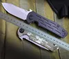 1 Pz Qualità Eccellente 0630 Coltello Pieghevole con Cuscinetto A Sfere D2 Drop Point Stone Wash Lama G10 + Lamiera di Acciaio Inossidabile Manico Coltelli EDC