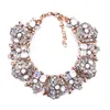 Indian Statement Choker Necklace Women Luxury Crystal Rhinestone Big Bib Necklace Femme Boho Ethnic Large Collar Necklace