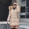 Hiver Slim Big Coton Rembourré Veste Heavy Hair Épaississement Parka Hiver Femmes Veste 201214