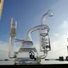 Pettine da 12,5 pollici Perc Narghilè Shisha Percolatori Bong Pipa ad acqua Recycler Oil Rigs Accessori per fumatori di chicha per unghie con giunto da 14 mm