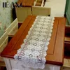 イバノ手作りコットンかぎ針編みのテーブルクロスレースドイリーフラワーテーブルランナーの家のコーヒーショップテーブルデコレーション1pcs /ロットY200421