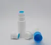 20 30 50 60 100 100ml vazio branco plástico applicador de esponja líquido garrafa branca garrafas brancas com cabeça de esponja azul