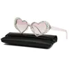 Vintage Heart Shape Frame Sunglasses Women Fashion Luxury Rhinestone Decoration Cat Eyes Sun Eyeglasses1