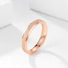 Rose Gold Frosted Ring 4mm 6mm voor Dames Mannen Bruiloft Engagement Band Matte Geborstelijke Vrouwelijke Anillos Mujer