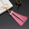 PU Tassel Keychain Double Tassel Car PU Keychain Fashion Bag Pendant Tassel 19 Color Party Favor XD24179