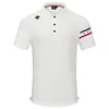 Roupas de golfe de verão homens de manga curta camiseta preta cor branca de lazer ao ar livre camisa de esportes de golfe