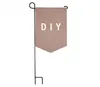 NEWDIY Jute Burlap Garden Flags 12*18 Liene Yard Hanging Flag House Decoration Printed Pattern Portable Banner Ads RRE13014