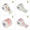 1Roll Санта Горячие продажи Рождественские шаблоны серии Roll Prints Смешные туалетные бумаги Фестиваль для отдыха дома декор нового # 3 Y201020