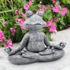 Goodeco Garden Frog Figurhart Zen Yoga Groda Jardin Staty Garden Dekoration Utomhus Skulptur Heminredning Inomhus Ornament T200710