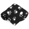60*70cm couverture pour animaux de compagnie petite patte impression serviette chat chien polaire doux plus chaud belles couvertures lits coussin tapis chien couverture