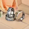 Anello di sequenza di sequestri in vetrina in acciaio inossidabile anelli per matrimoni gioielli di moda per uomini e sandy regalo