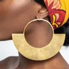 Dynda Żyrandol Design Oversized Copper Round Drop Kolczyki Dla Kobiet Geometria Party Wedding Prezent Biżuteria Duży rozmiar