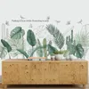 Tropical Plants Green Leaves Stickers Living Bedroom Bathroom Kids room Vinyl Wall Decals Art Murals Home Decor Y200103 Bed Bath