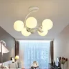 Art de fer contracté moderne lumière LED personnalité créative salon chambre étude salle à manger doux plafonnier romantique E27