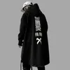 エイプリルモモの男性ハラジュクヒップホップコートオスジャケット特大長いパーカーコットンファッションスワッグコートコートストリートウェアホンブレ201218