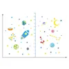 Stickers muraux Chambre d'enfants Espace Fusée Hauteur Autocollant Creative Stickers Cartoon Anime Mural Croissance Graphique Cadeaux RRF13779