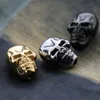 New Fashion Jewelry Making Gold/Silver/Black Plated Metal Skull Charms with Hole