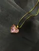 2022 Ny Pink Diamond Love Zircon -halsband Kvinnors enkla modedesign Trend Temperament Jewelry CLAVICLE CHAIN1874