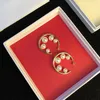 Fahion Aço Inoxidável C Tipo Simples Moda Clássico Multi-Bead Brincos Rose Gold Letter Brincos para Jóias de Mulher