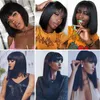 Straight Bob Human Hair Wigs With Bang Brazilian Remy Human Hair Wig 8-14inch Bob Wig With Bangs 150% Bob Wig For Women