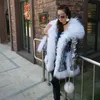 Women Winter Down Jacket Coat Long Warm Silver Parkas Mongolia Sheep Fur Duck Down Coat Parka 201214