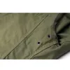 USN Islak Hava Parkı Vintage Güverte Ceket Kazak Lace Up WW2 Üniforma Erkek Donanma Askeri Kapüşonlu Ceket Dış Giyim Ordusu Yeşil 201123