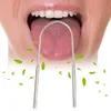 Stainless Steel Tongue Cleaning Scraper BrushTongue Cleaner Oral Hygiene Care Tools