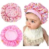 Floral Fruit Print Satijn Bonnet Mutsen Skull Cap Girl Boy Nightcap Hair Care Soft Head Cover Wrap 9 Kleuren