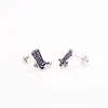 Trendy Boots Stud Earrings Antique Silver Plated Imitation Shoe Type Design Environmental Protection Material Suitable for Men And Women