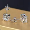 Elsieunee 925 Sterling Silver 678mm Round Cut Simulated Moissanite Diamond Earrings Engagement Wedding Stud Earrings for Women6596700