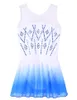 Abito con paillettes scintillanti per ragazze Colore viola sfumato Tulle Ballerina Performance Dance Wear Abito da balletto professionale1